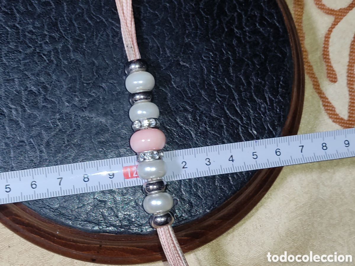 Joyeria: Pulsera de perlas simuladas,cuenta central de cristal y abalorios. - Foto 5