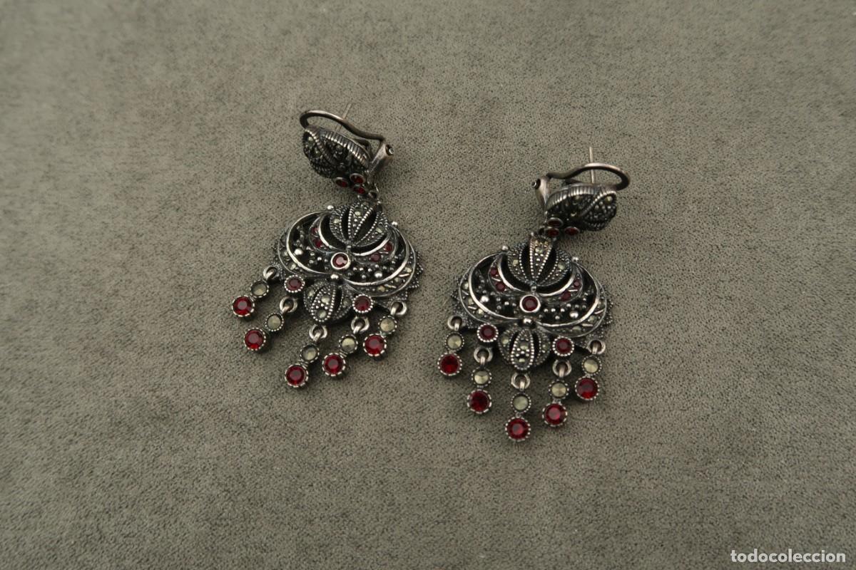 Joyeria: Antiguos Pendientes de Plata - Foto 1