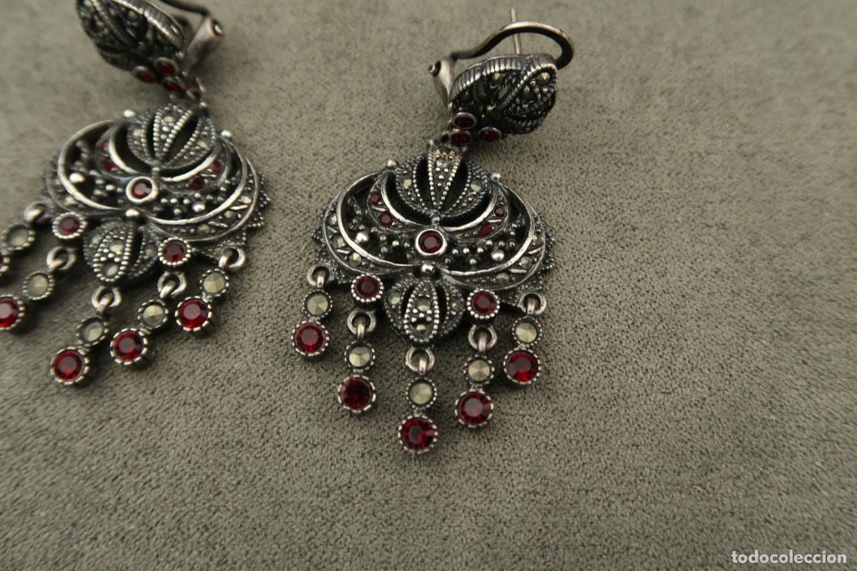 Joyeria: Antiguos Pendientes de Plata - Foto 2