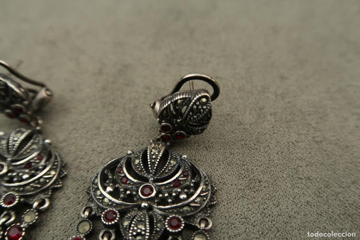 Joyeria: Antiguos Pendientes de Plata - Foto 3
