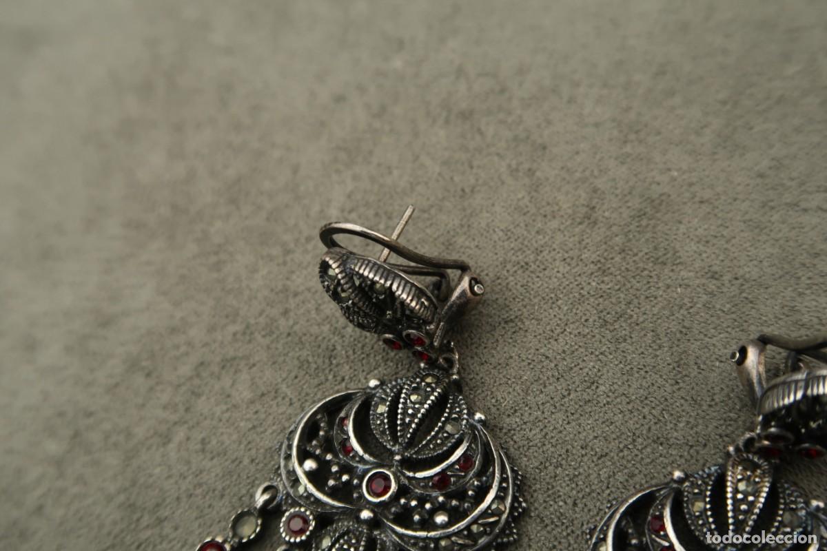 Joyeria: Antiguos Pendientes de Plata - Foto 4