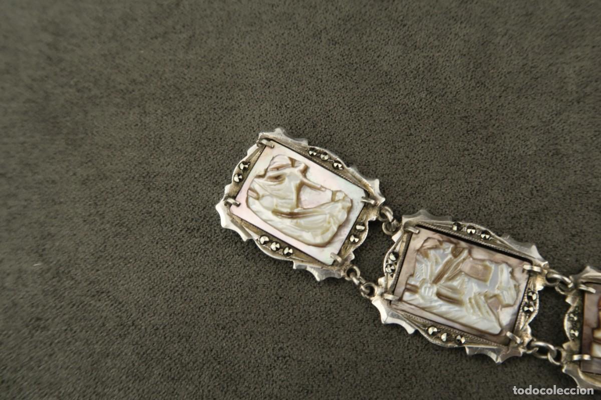 Joyeria: Antigua Pulsera de N&aacute;car y Plata - Foto 6