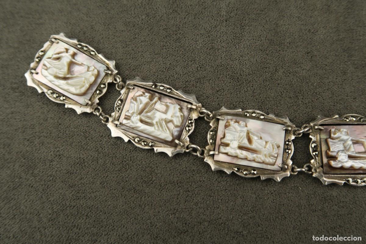 Joyeria: Antigua Pulsera de N&aacute;car y Plata - Foto 7
