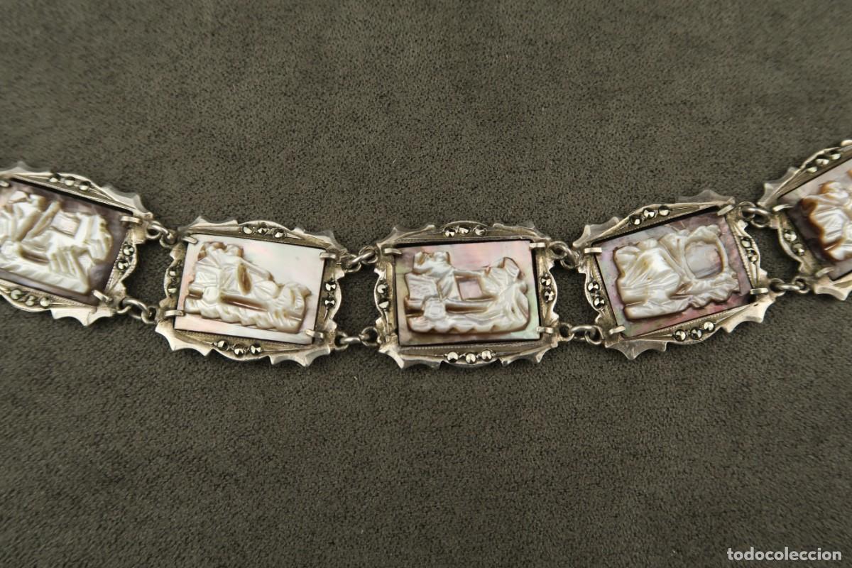 Joyeria: Antigua Pulsera de N&aacute;car y Plata - Foto 8