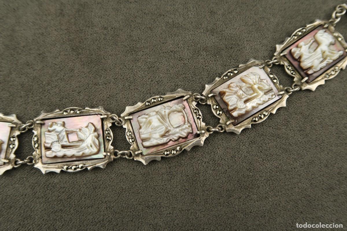 Joyeria: Antigua Pulsera de N&aacute;car y Plata - Foto 9