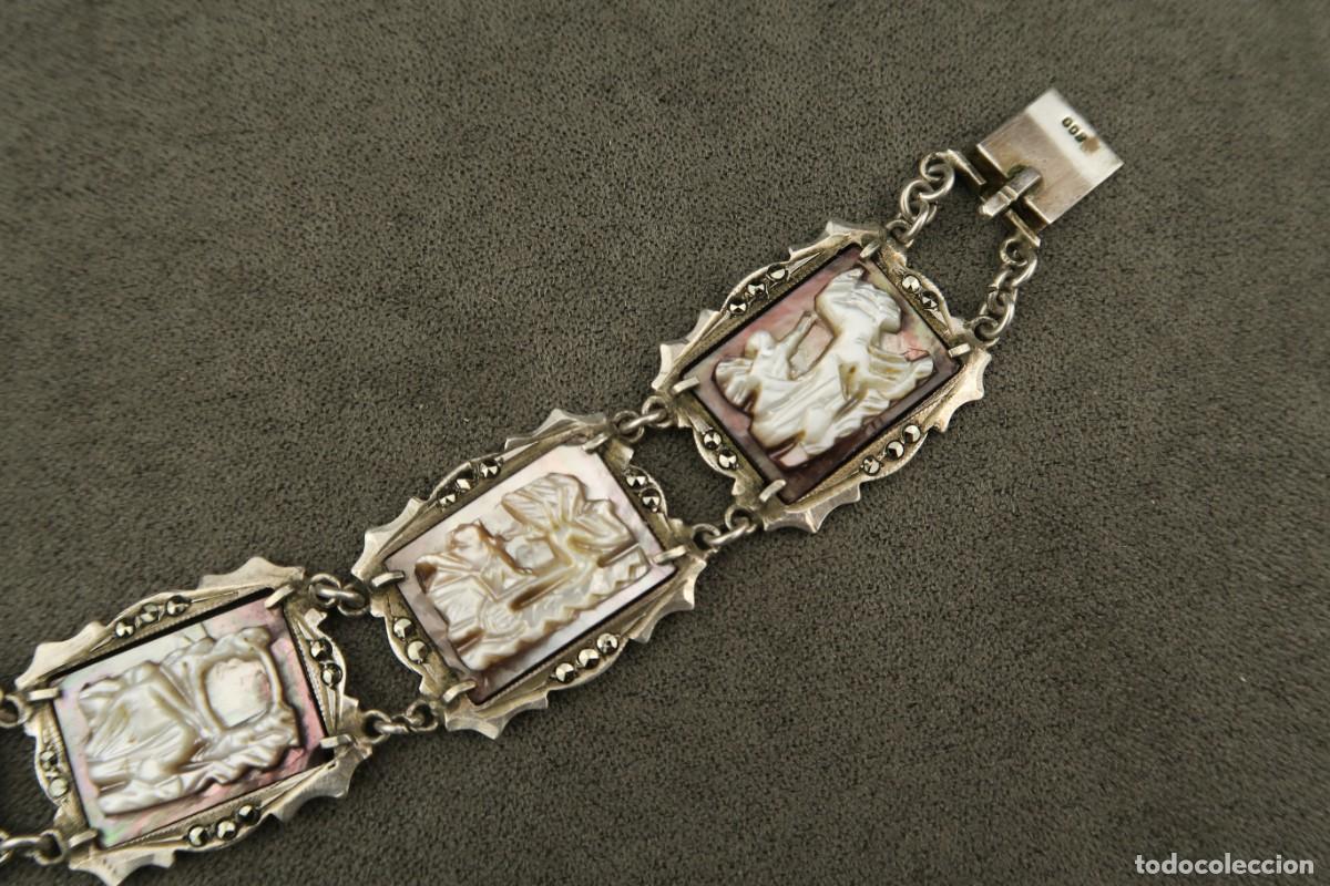 Joyeria: Antigua Pulsera de N&aacute;car y Plata - Foto 10