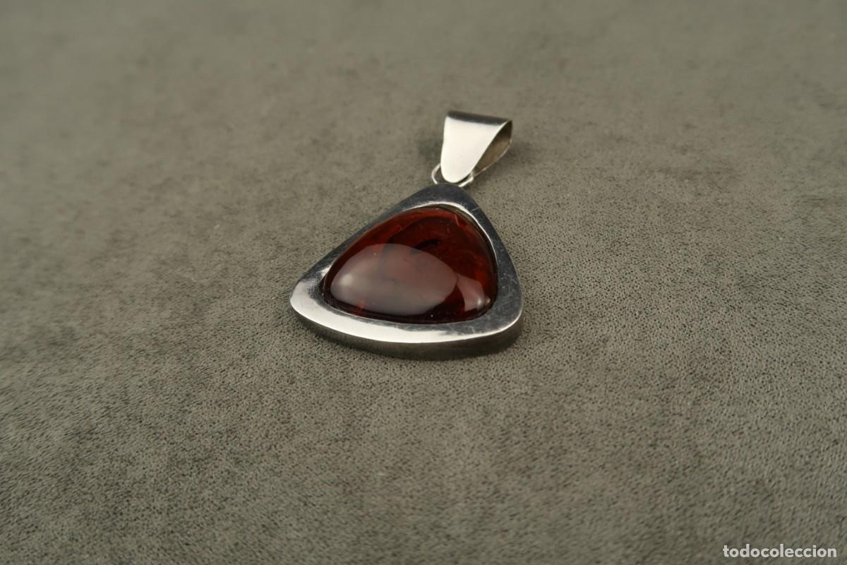 Joyeria: Antiguo Colgante de &Aacute;mbar y Plata - Foto 6