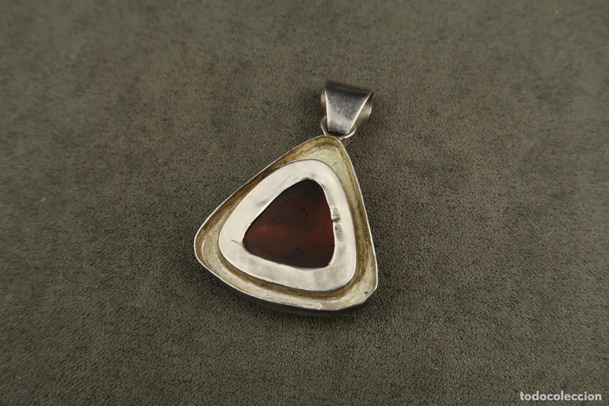 Joyeria: Antiguo Colgante de &Aacute;mbar y Plata - Foto 7