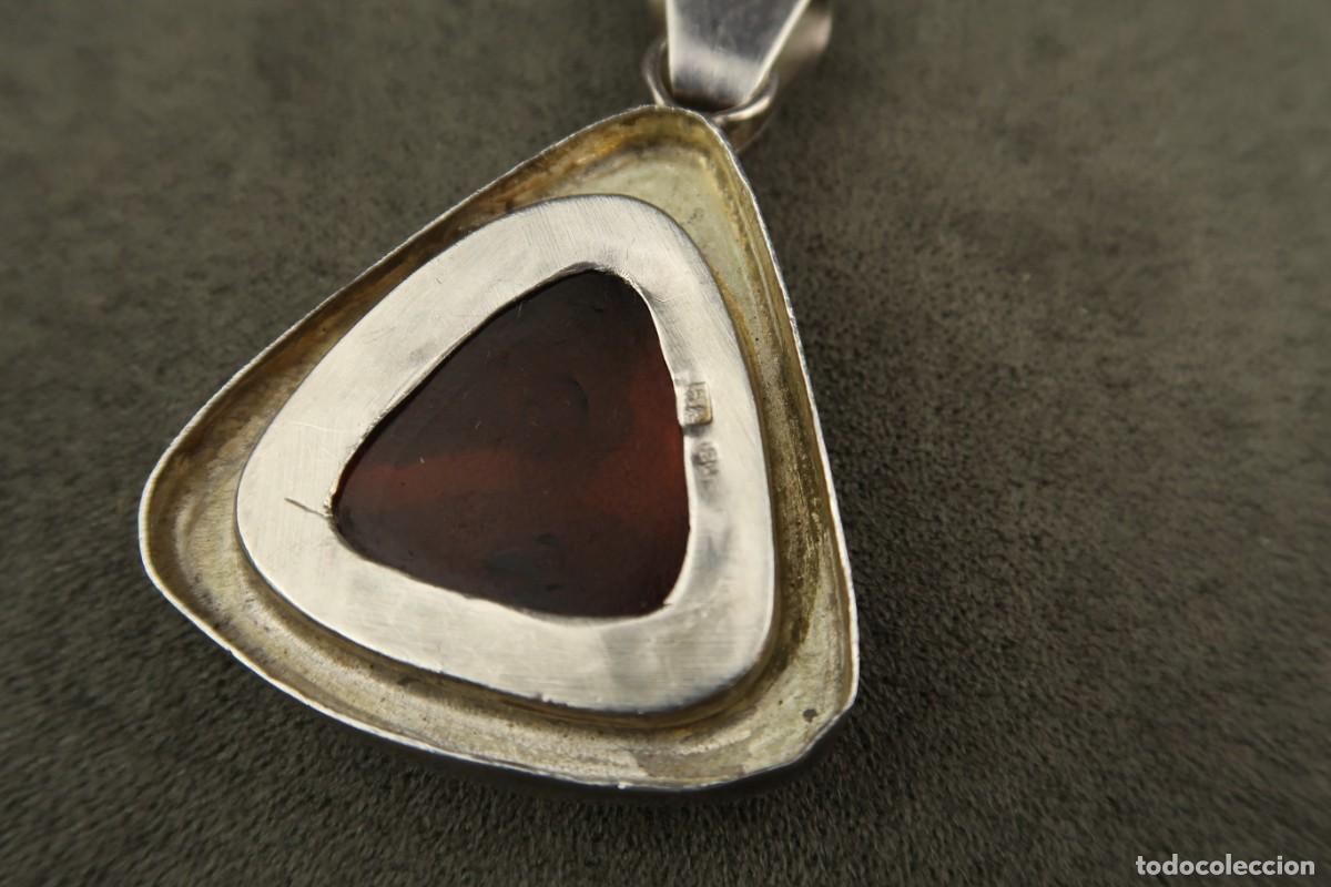 Joyeria: Antiguo Colgante de &Aacute;mbar y Plata - Foto 8