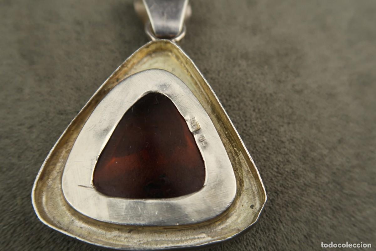 Joyeria: Antiguo Colgante de &Aacute;mbar y Plata - Foto 9