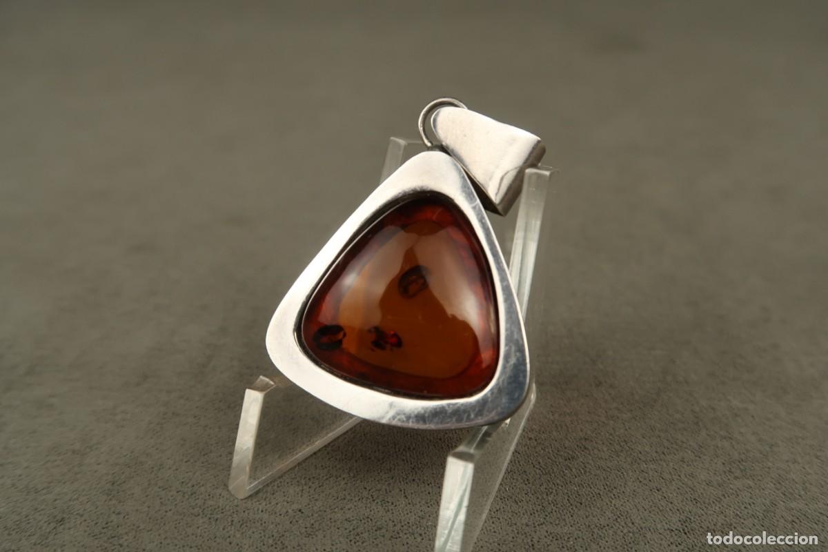 Joyeria: Antiguo Colgante de &Aacute;mbar y Plata - Foto 10