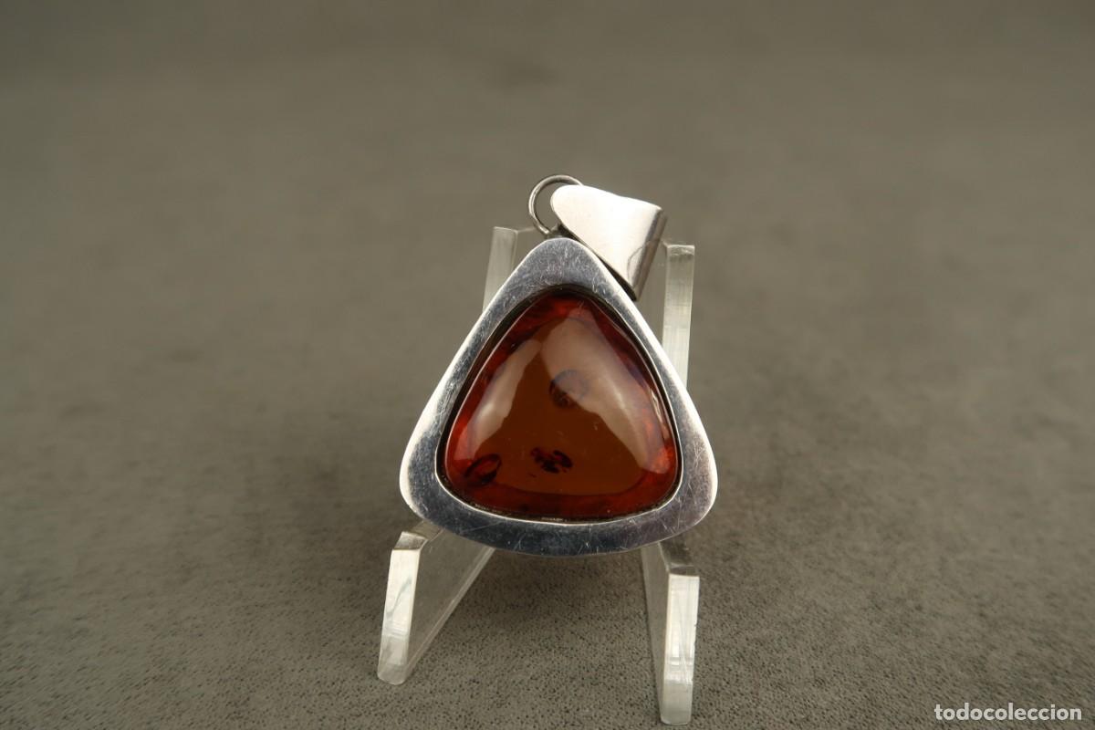 Joyeria: Antiguo Colgante de &Aacute;mbar y Plata - Foto 11