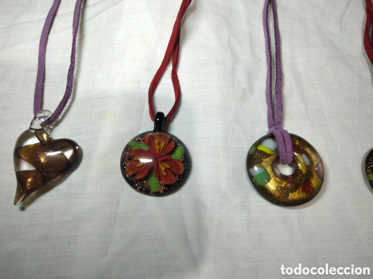 Joyeria: Lote de 10 colgantes cristal de murano - Foto 2