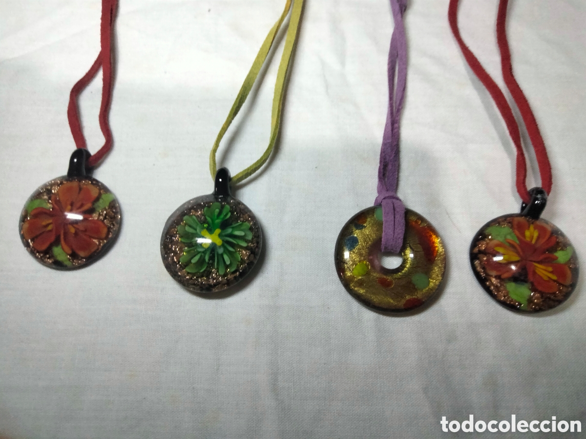 Joyeria: Lote de 10 colgantes cristal de murano - Foto 4