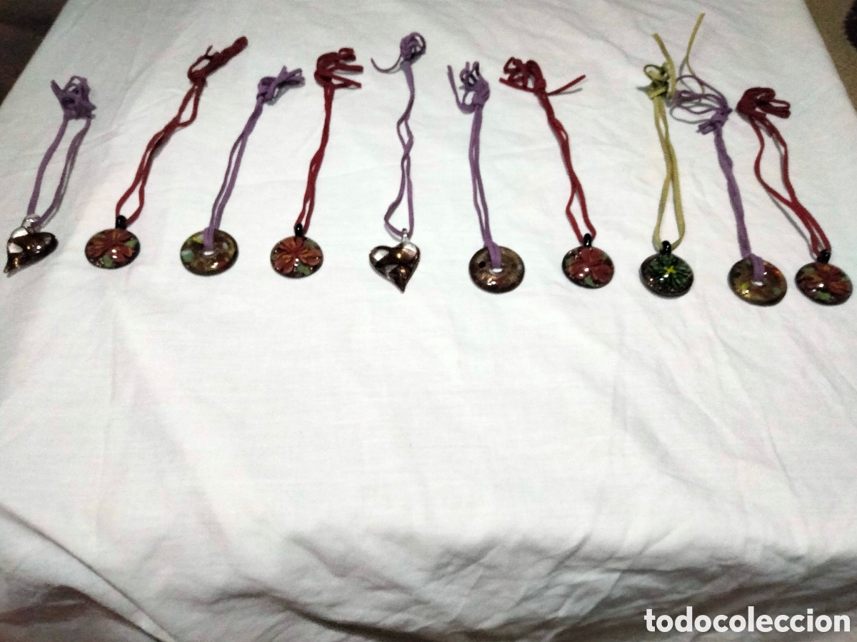 Joyeria: Lote de 10 colgantes cristal de murano - Foto 1