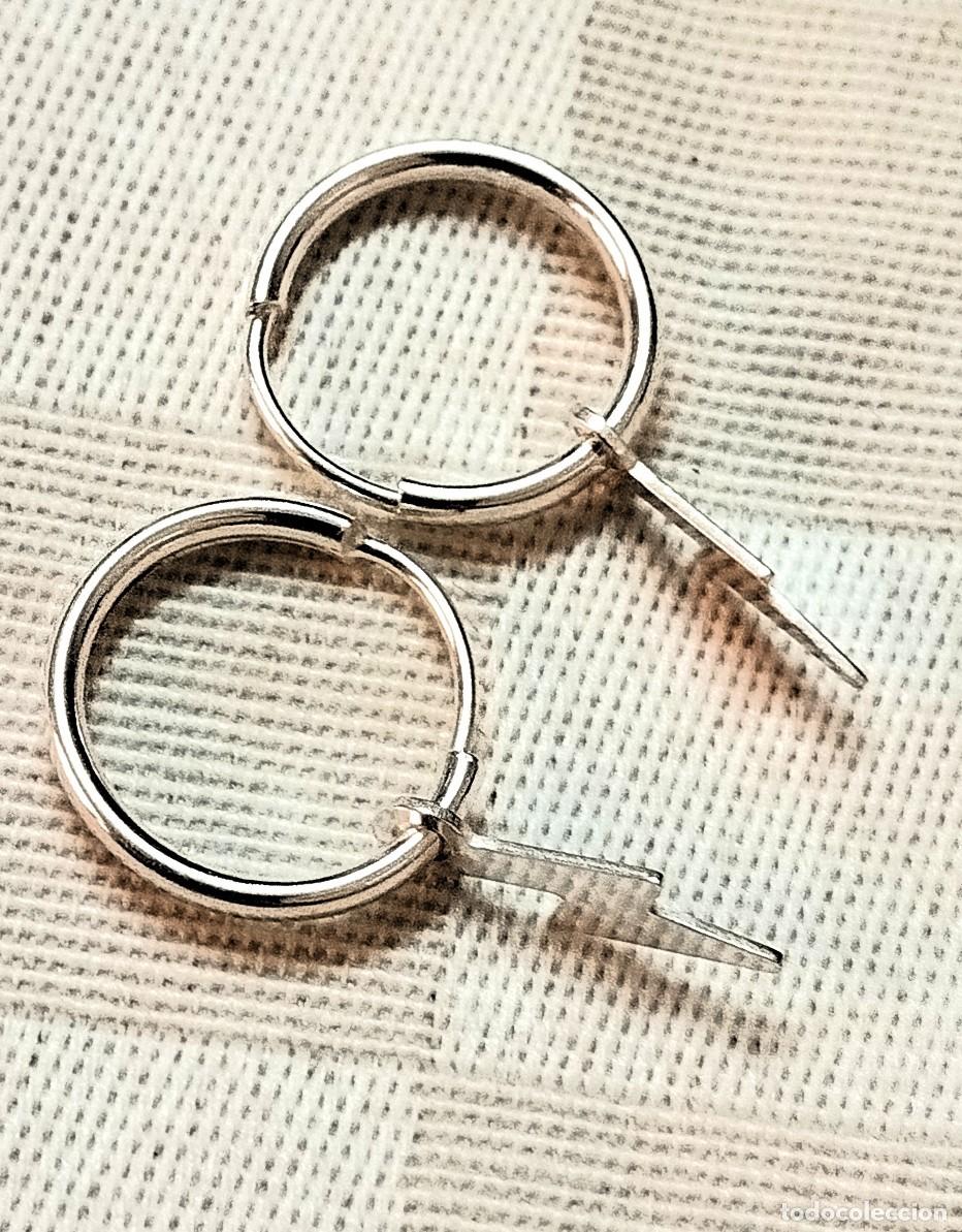 Joyeria: Pendientes aro con mini rayo, Plata Ley - Foto 2