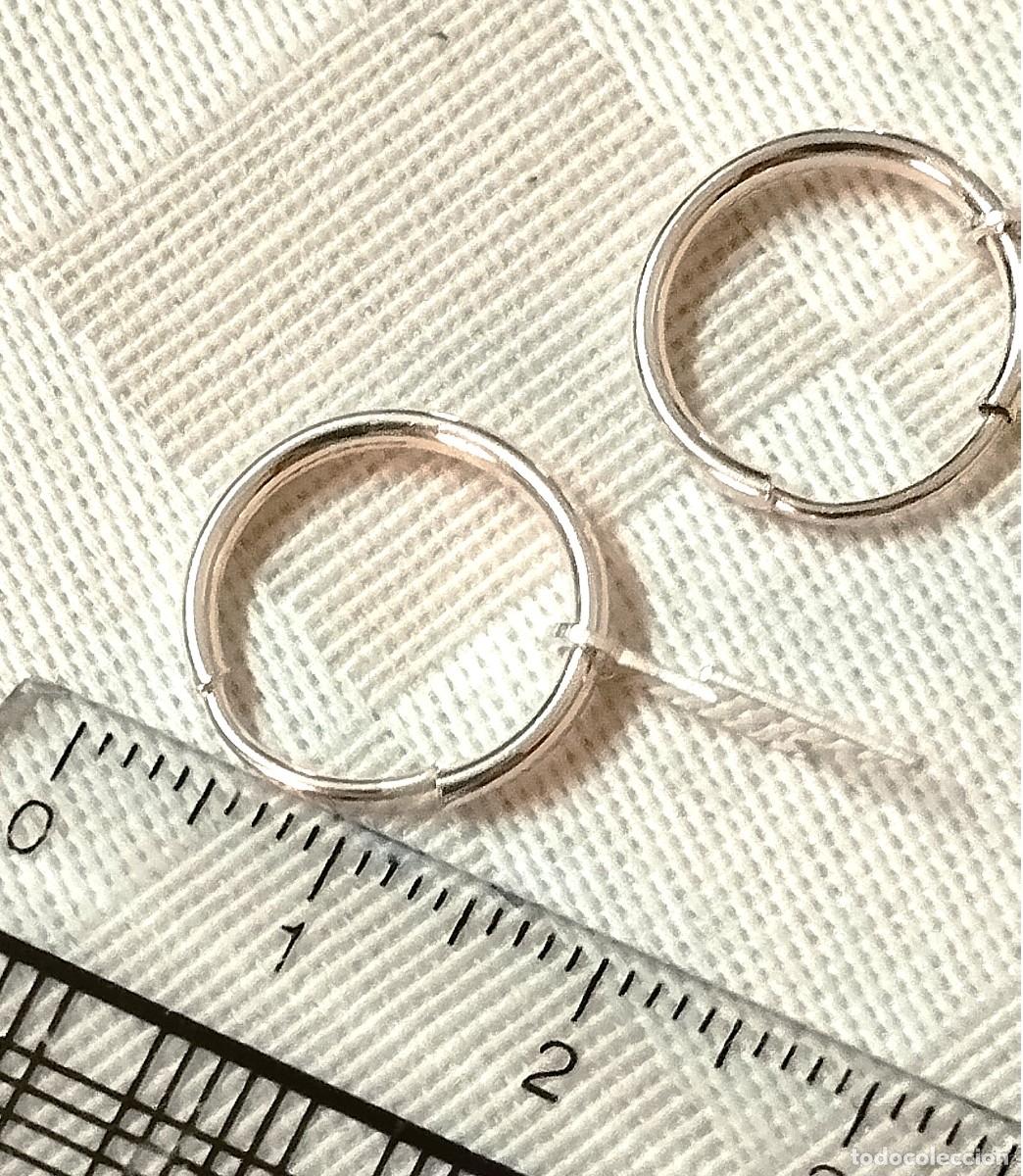 Joyeria: Pendientes aro con mini rayo, Plata Ley - Foto 4