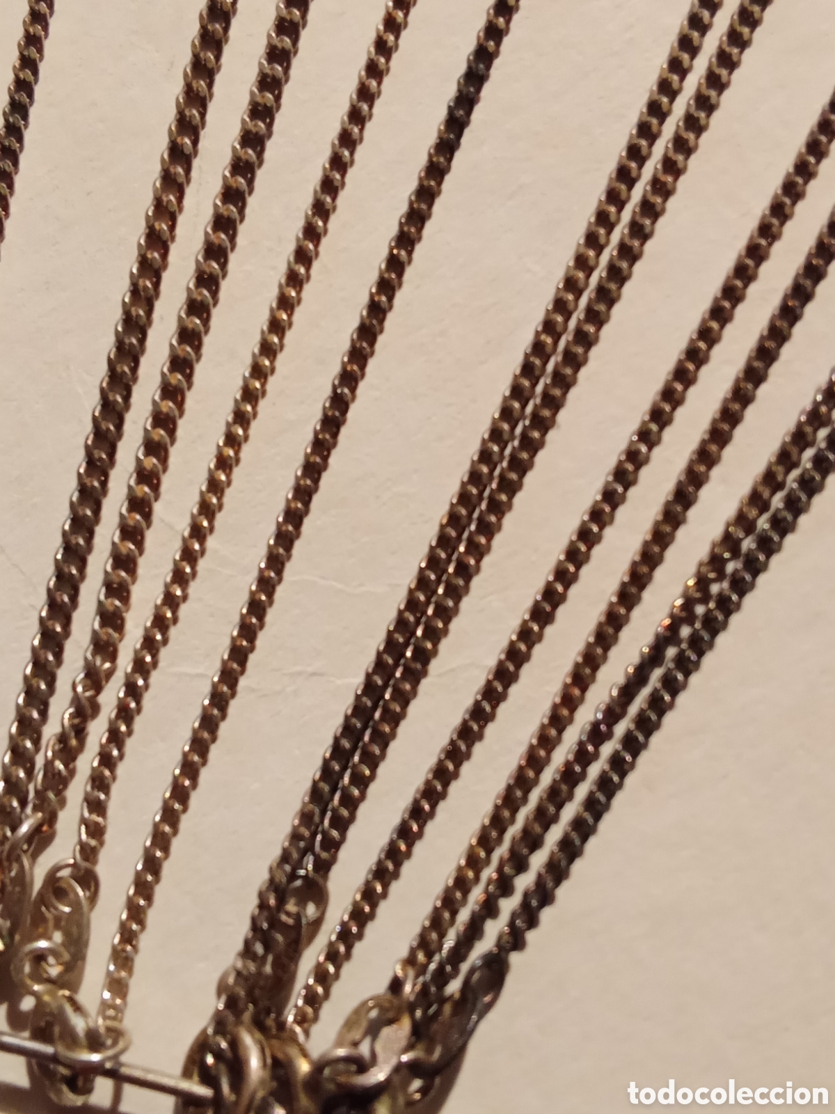 Joyeria: Lote de 6 cadenas de plata de 50 cm - Foto 3