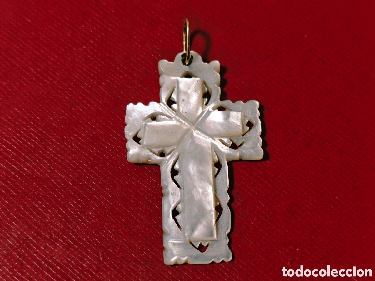 Joyeria: CRUZ ORO 18 K REASA Y NACAR - Foto 3