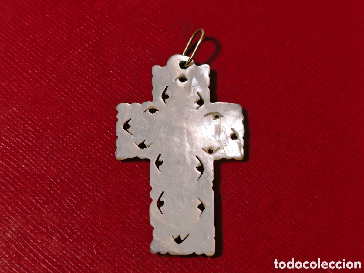 Joyeria: CRUZ ORO 18 K REASA Y NACAR - Foto 4