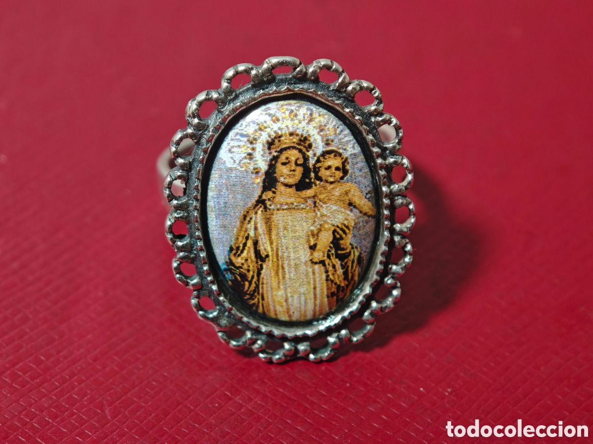 Joyeria: Anillo de plata de ley Virgen con ni&ntilde;o - Foto 6