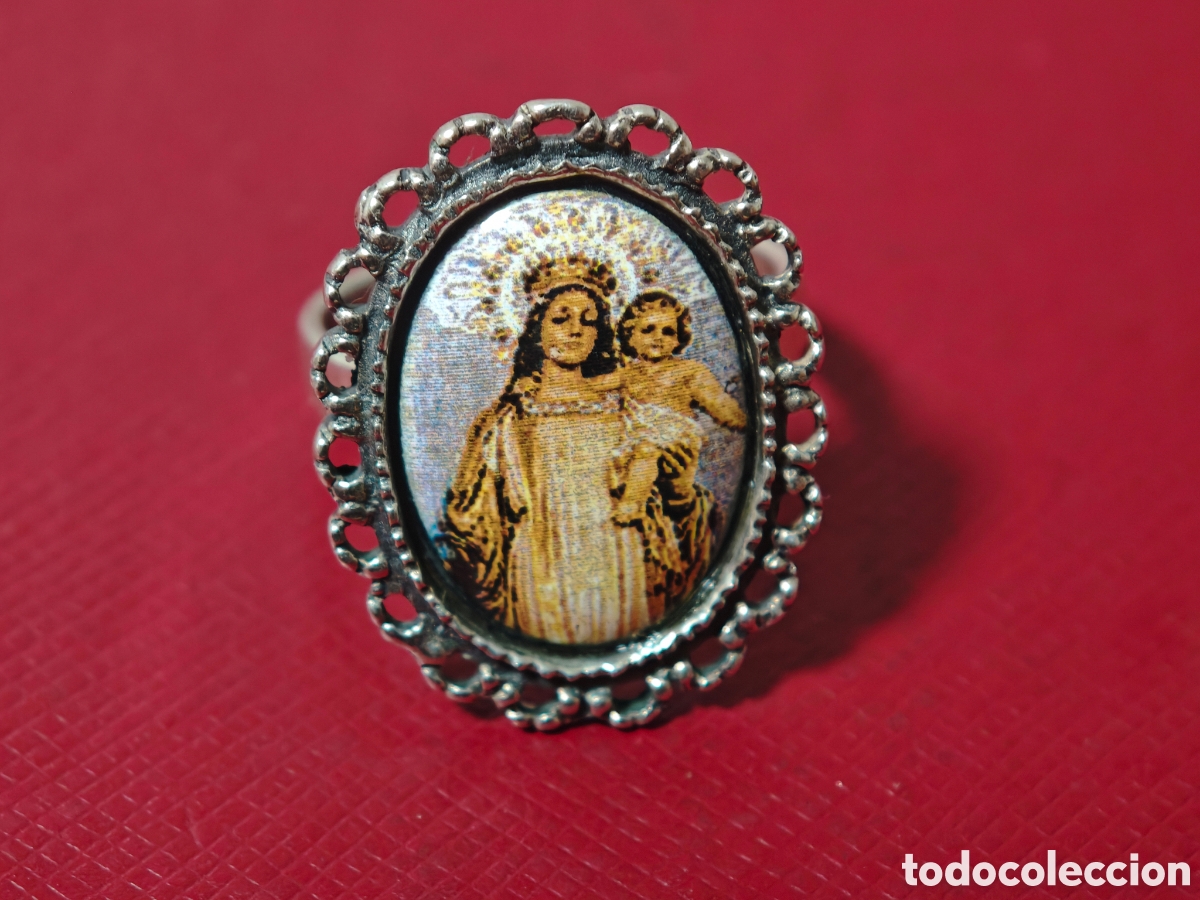 Joyeria: Anillo de plata de ley Virgen con ni&ntilde;o - Foto 1
