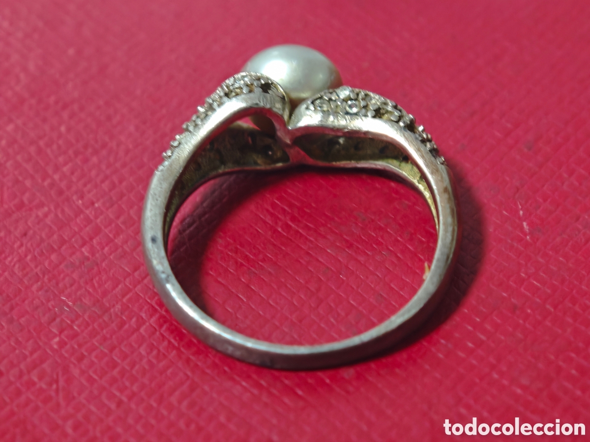 Joyeria: Anillo en plata de ley con perla y marcasitas - Foto 3