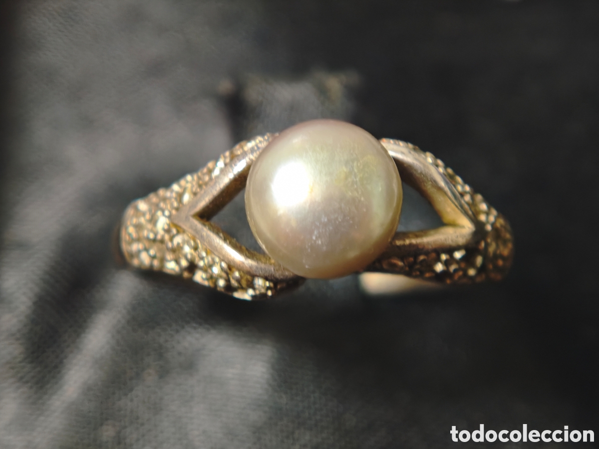 Joyeria: Anillo en plata de ley con perla y marcasitas - Foto 6