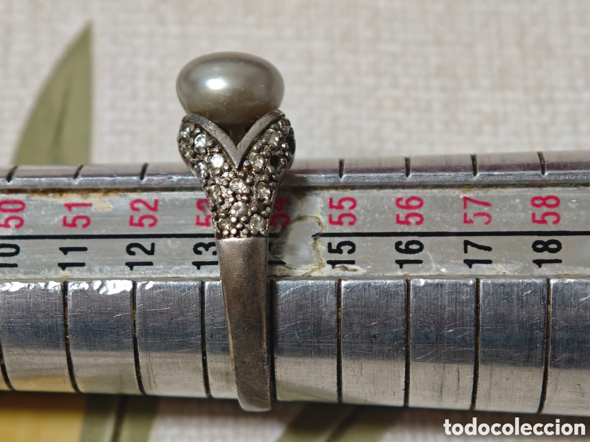 Joyeria: Anillo en plata de ley con perla y marcasitas - Foto 7