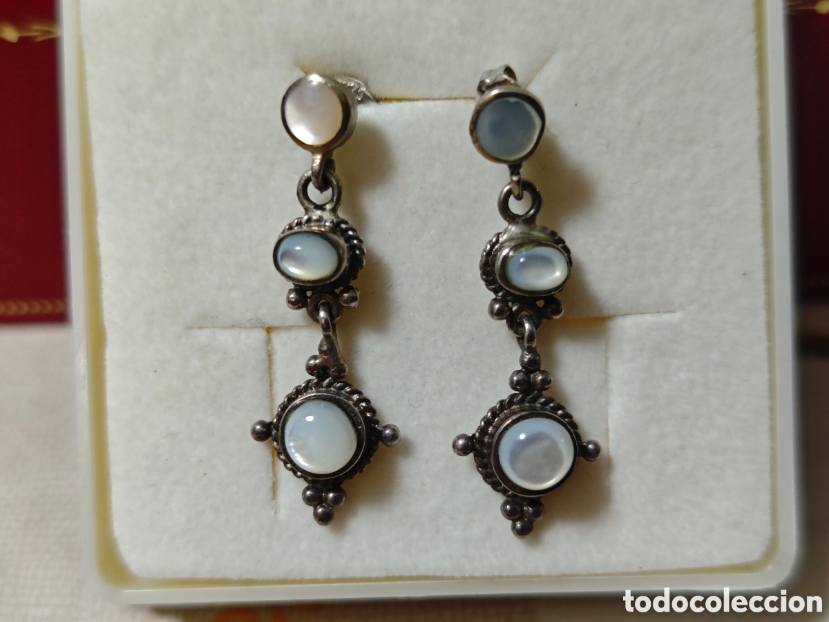 Joyeria: Pendientes en plata de ley con piedras luna - Foto 3