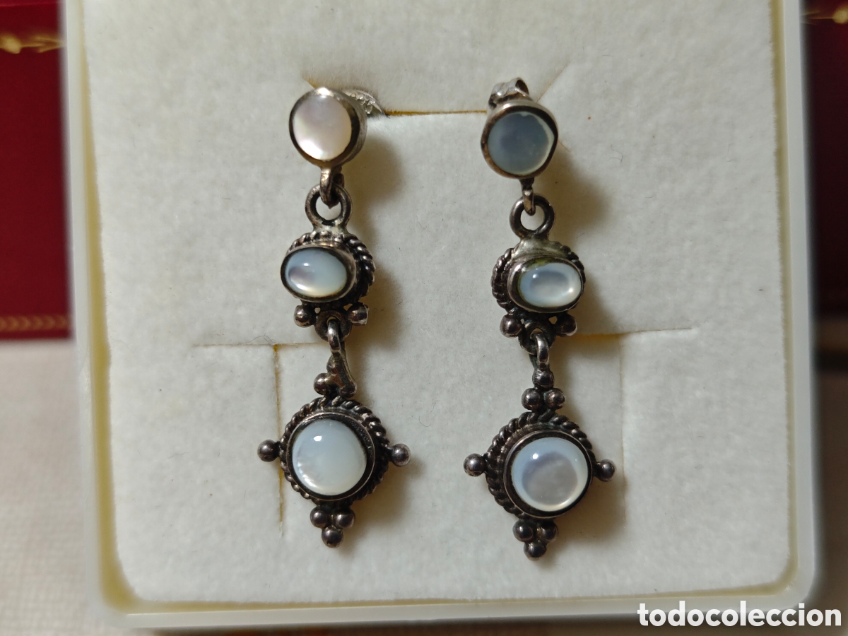 Joyeria: Pendientes en plata de ley con piedras luna - Foto 4