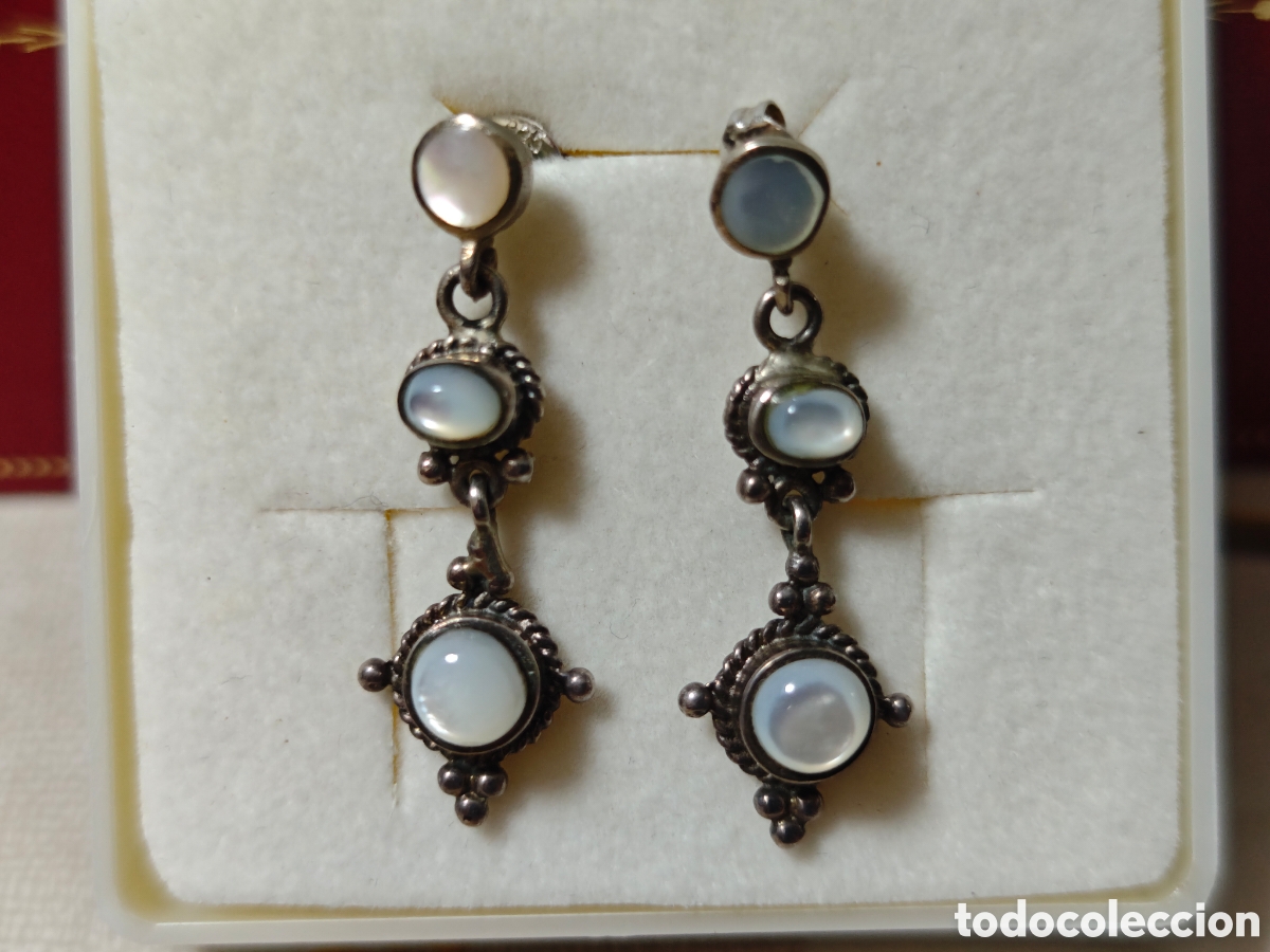 Joyeria: Pendientes en plata de ley con piedras luna - Foto 5