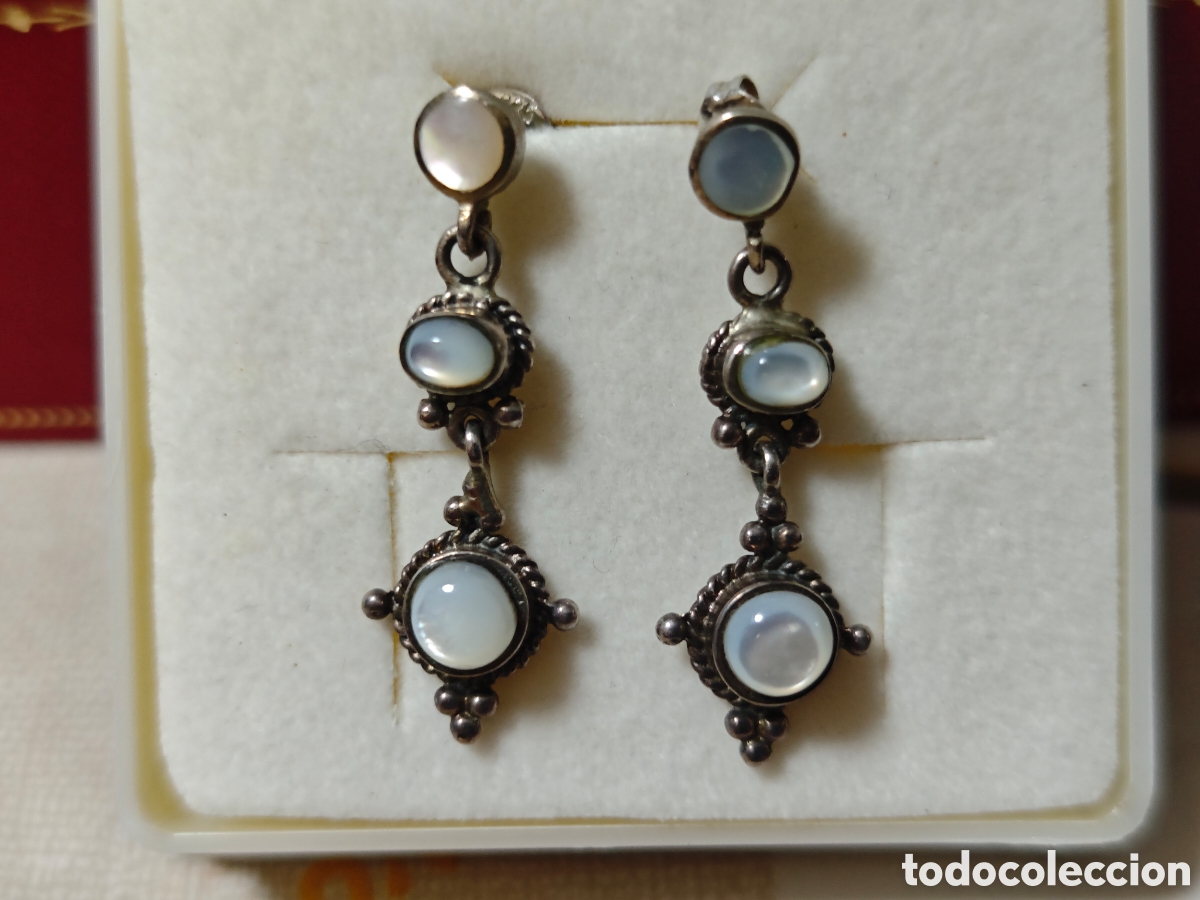 Joyeria: Pendientes en plata de ley con piedras luna - Foto 6