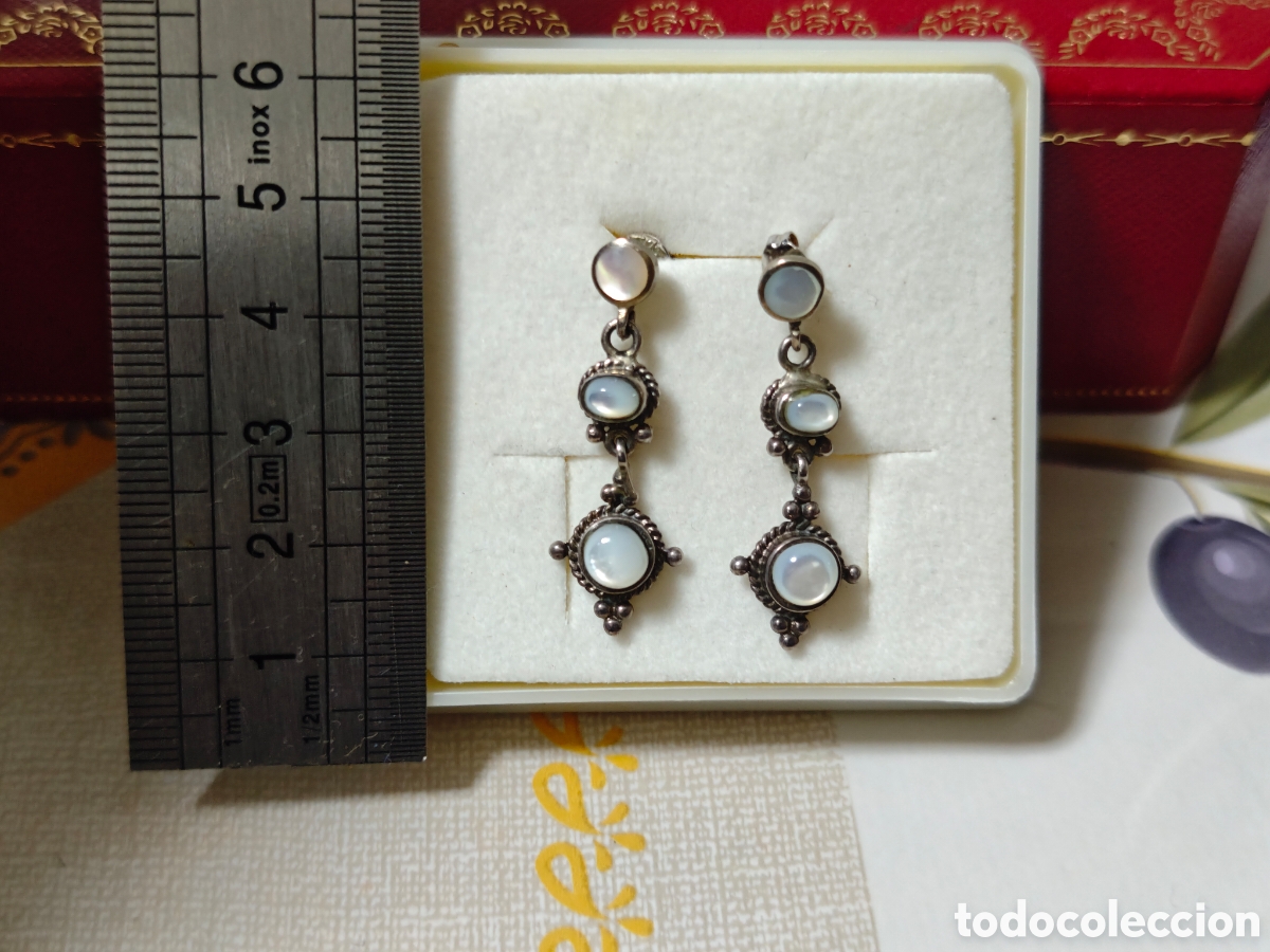 Joyeria: Pendientes en plata de ley con piedras luna - Foto 7