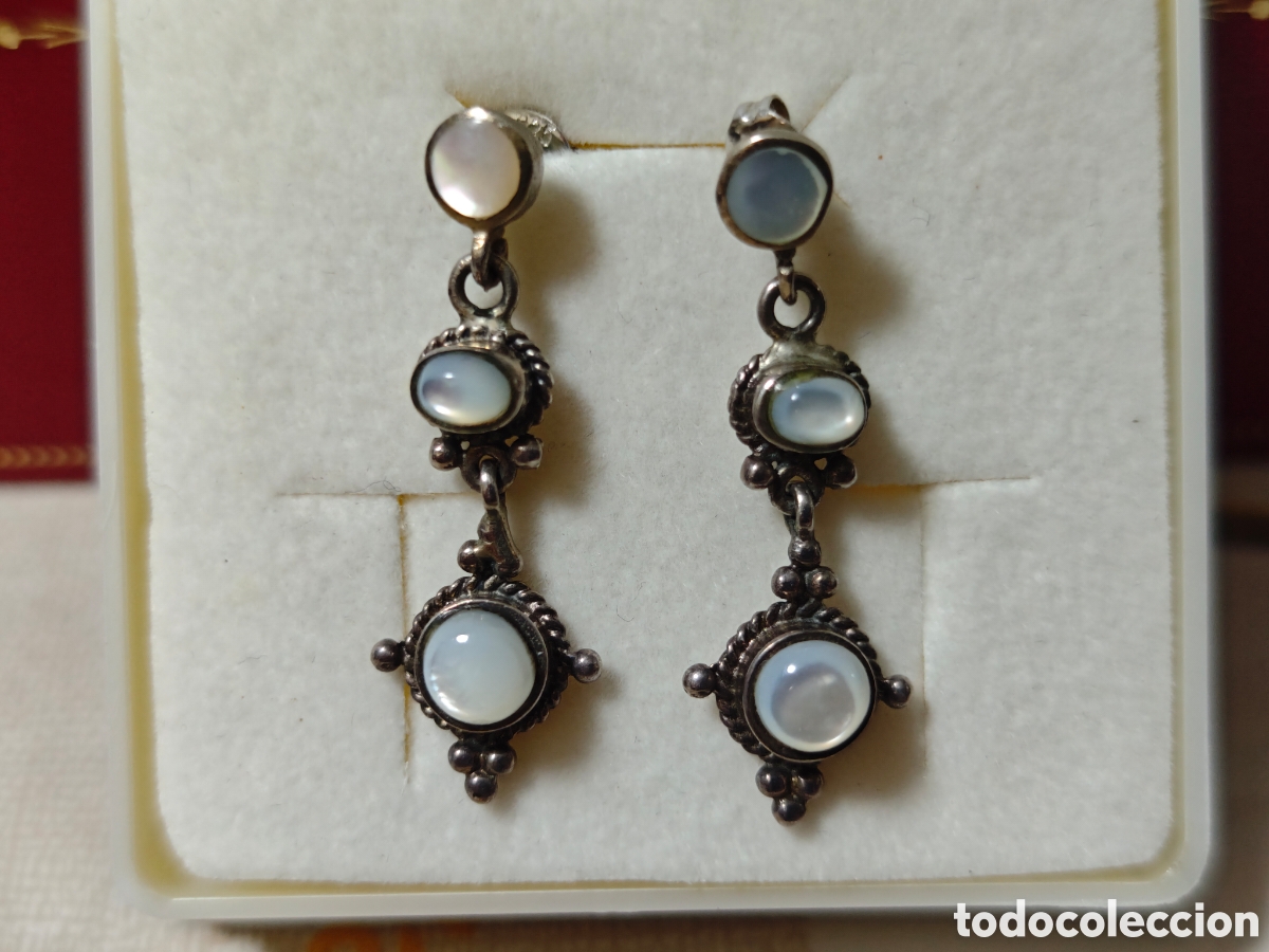 Joyeria: Pendientes en plata de ley con piedras luna - Foto 8