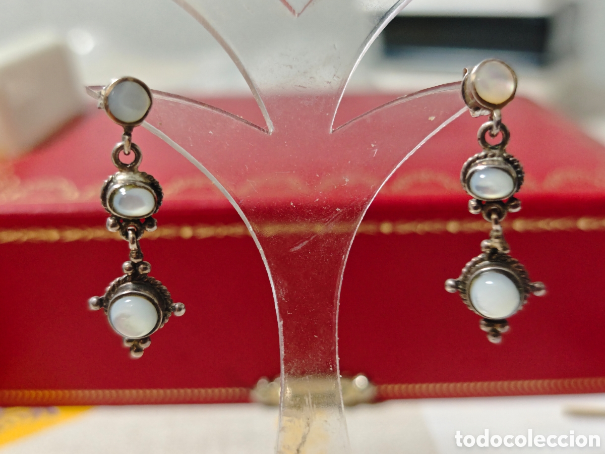 Joyeria: Pendientes en plata de ley con piedras luna - Foto 9