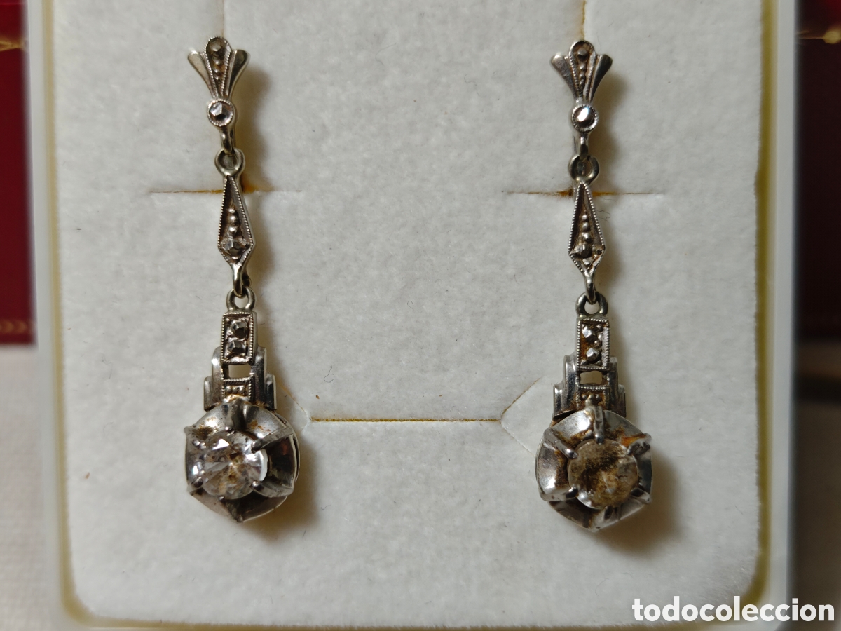 Joyeria: Bonitos pendientes largos en plata de ley y circonitas - Foto 2