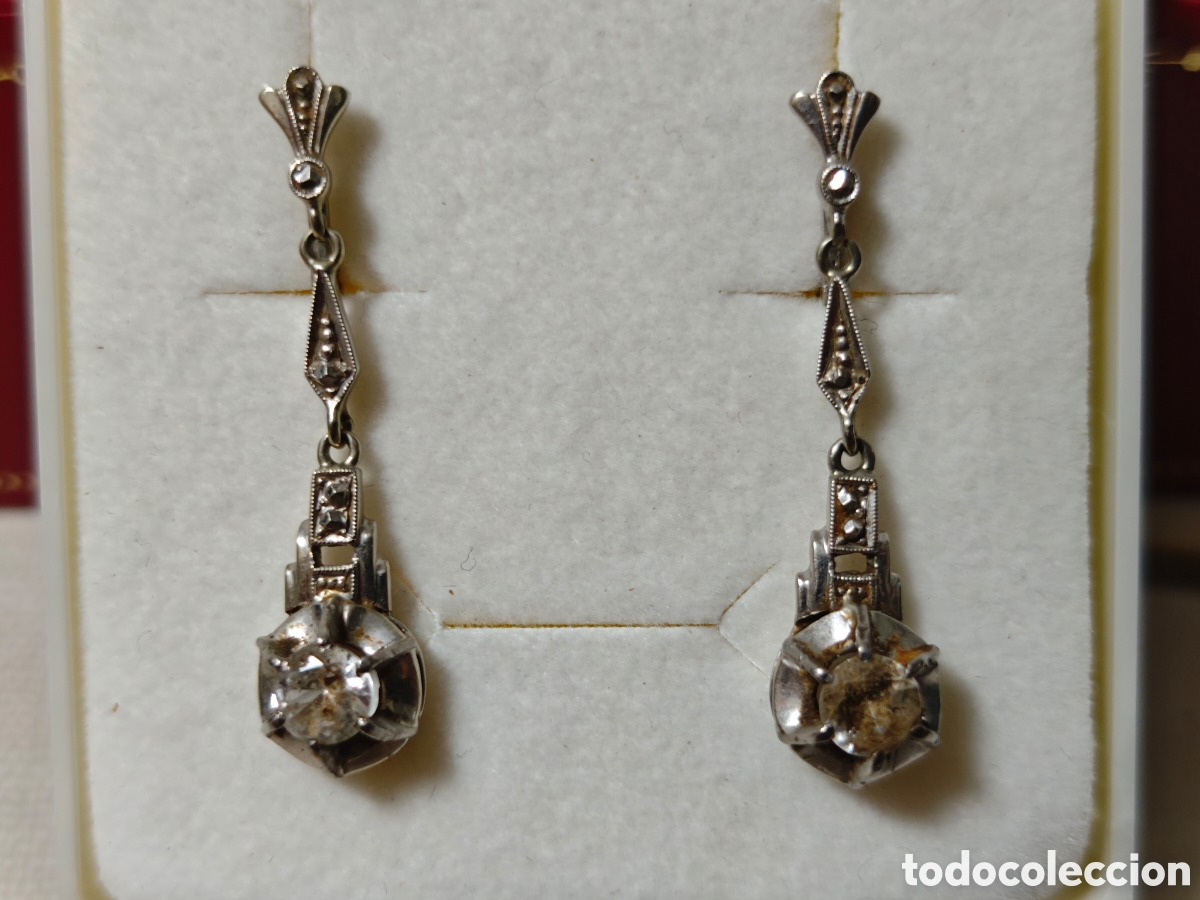 Joyeria: Bonitos pendientes largos en plata de ley y circonitas - Foto 3