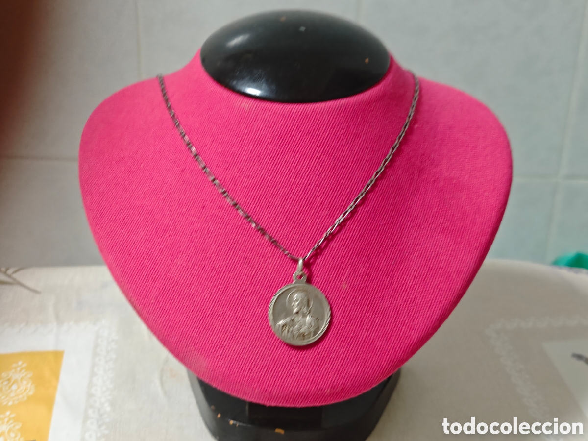 Joyeria: Escapulario en plata de ley de Jes&uacute;s y la Virgen - Foto 4