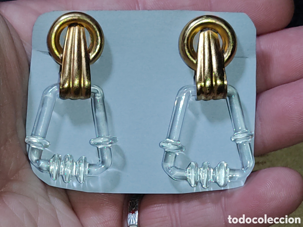 Joyeria: Pendientes Art Deco de lat&oacute;n y cristal de Murano. - Foto 6