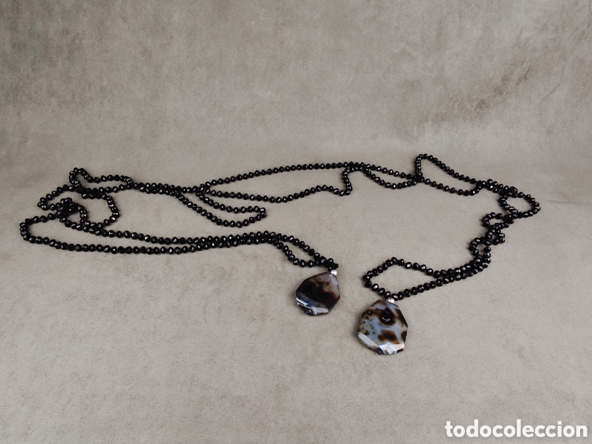 Joyeria: Antiguo Collar &Aacute;gata Facetada - Foto 6