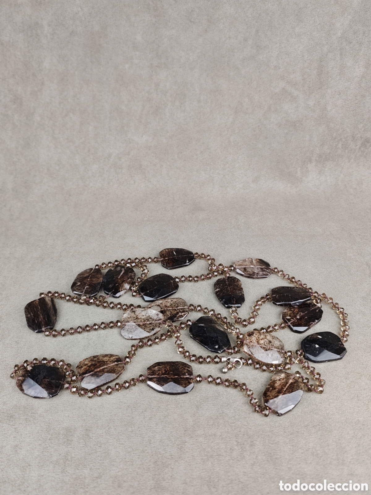 Joyeria: Antiguo Collar Cristal Facetado - Foto 3
