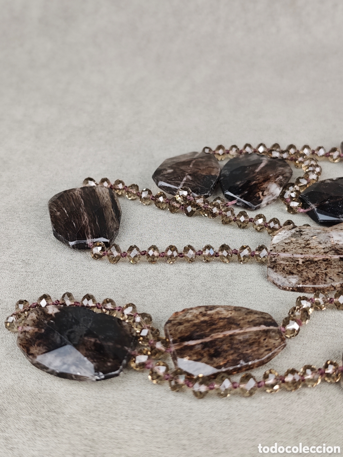 Joyeria: Antiguo Collar Cristal Facetado - Foto 4