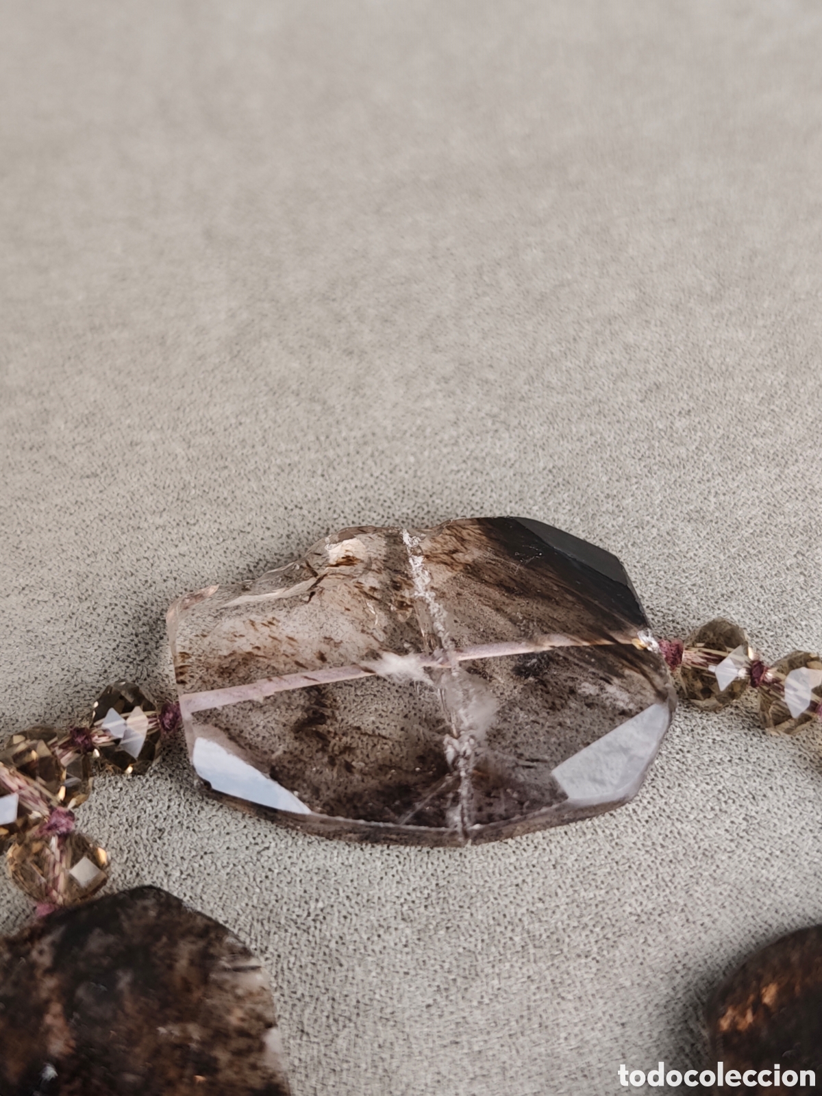 Joyeria: Antiguo Collar Cristal Facetado - Foto 7