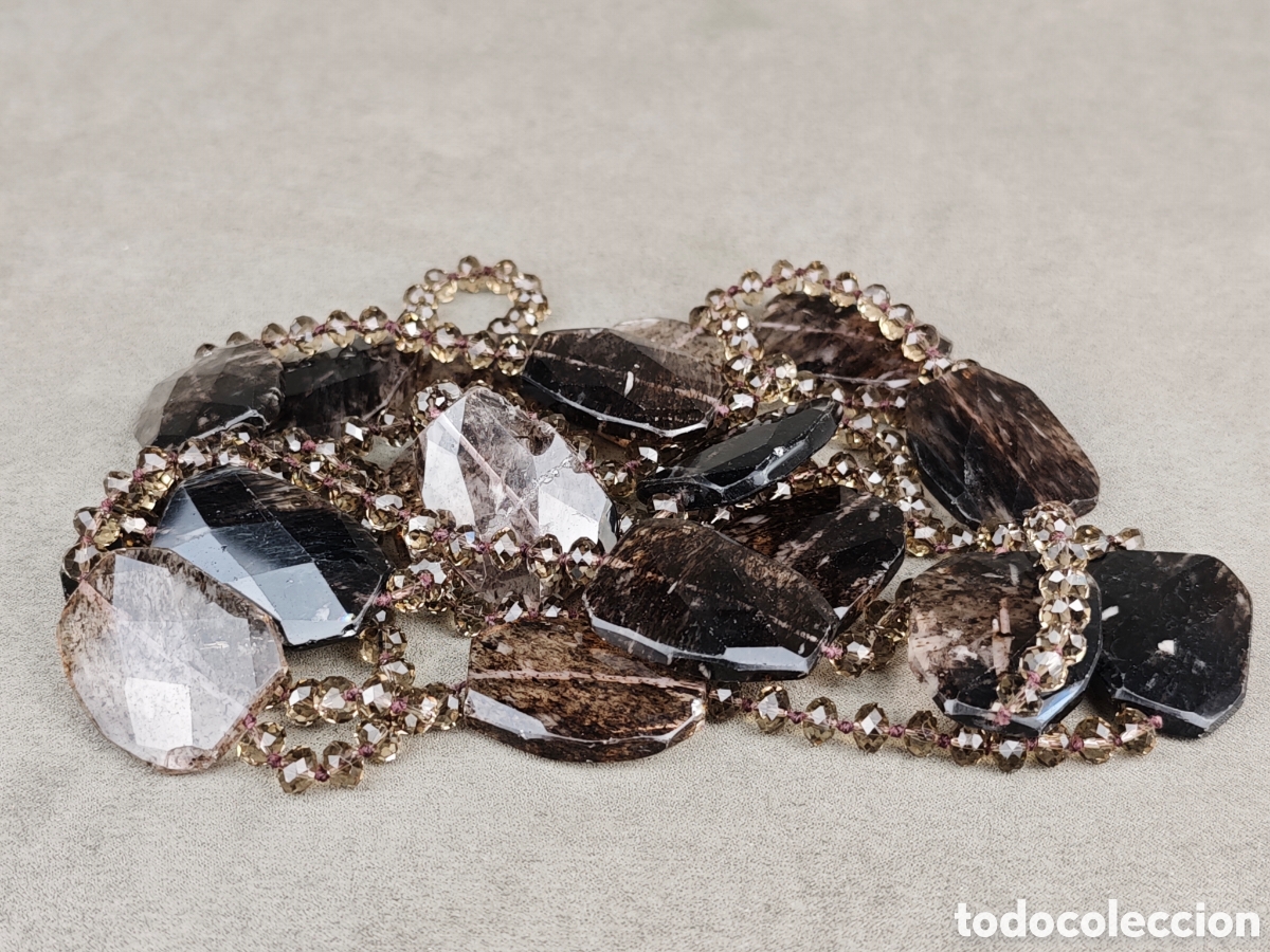 Joyeria: Antiguo Collar Cristal Facetado - Foto 13