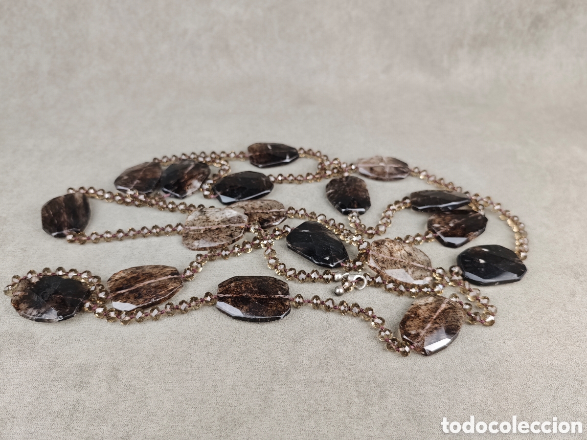Joyeria: Antiguo Collar Cristal Facetado - Foto 1