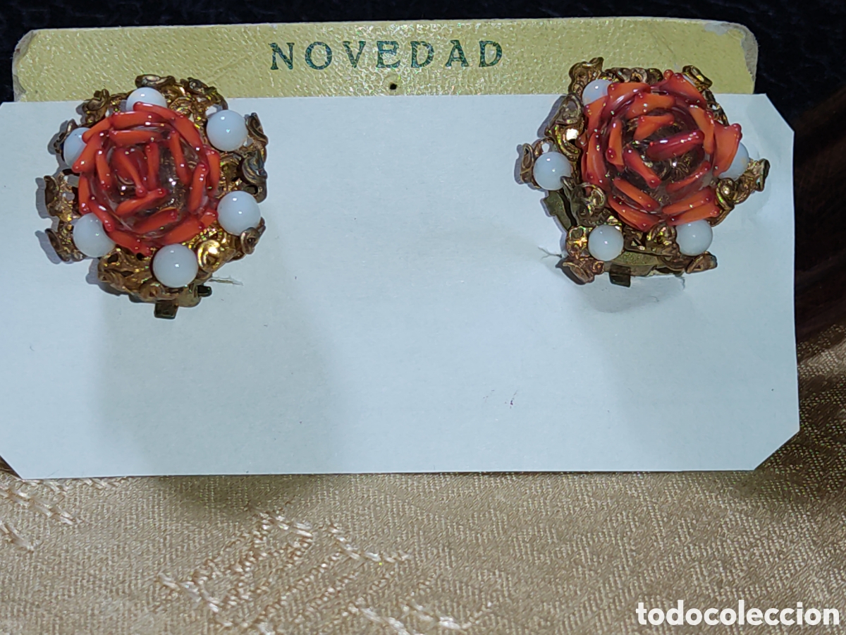 Joyeria: Pendientes de roseton Art Deco & Flor de cristal de Murano. - Foto 1