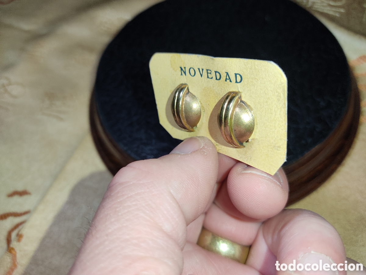 Joyeria: Pendientes dorados Art Deco. - Foto 5