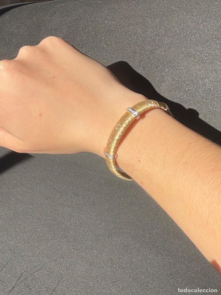 Joyeria: (AD) ELEGANTE PULSERA DE PLATA DORADA 925 - Foto 6