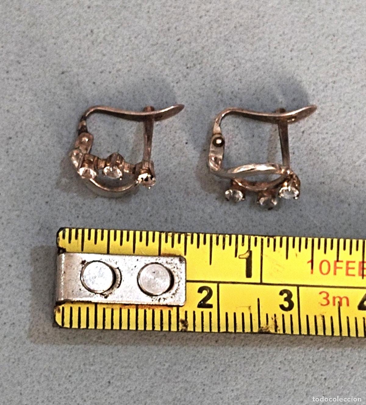Joyeria: Pendientes de plata de ley, con circonitas, cierre de pala catal&aacute;n. - Foto 4